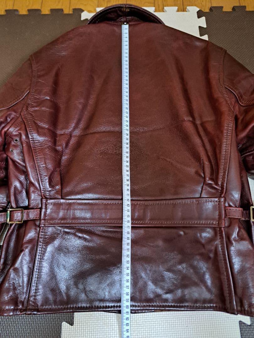 エアロレザーハーフベルトsize３４ホースハイドコードバングッドコンディション
