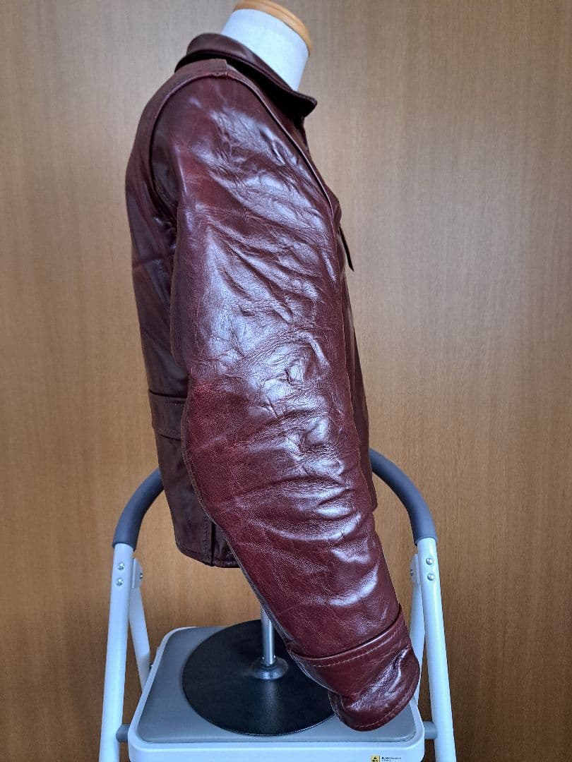 エアロレザーハーフベルトsize３４ホースハイドコードバングッドコンディション