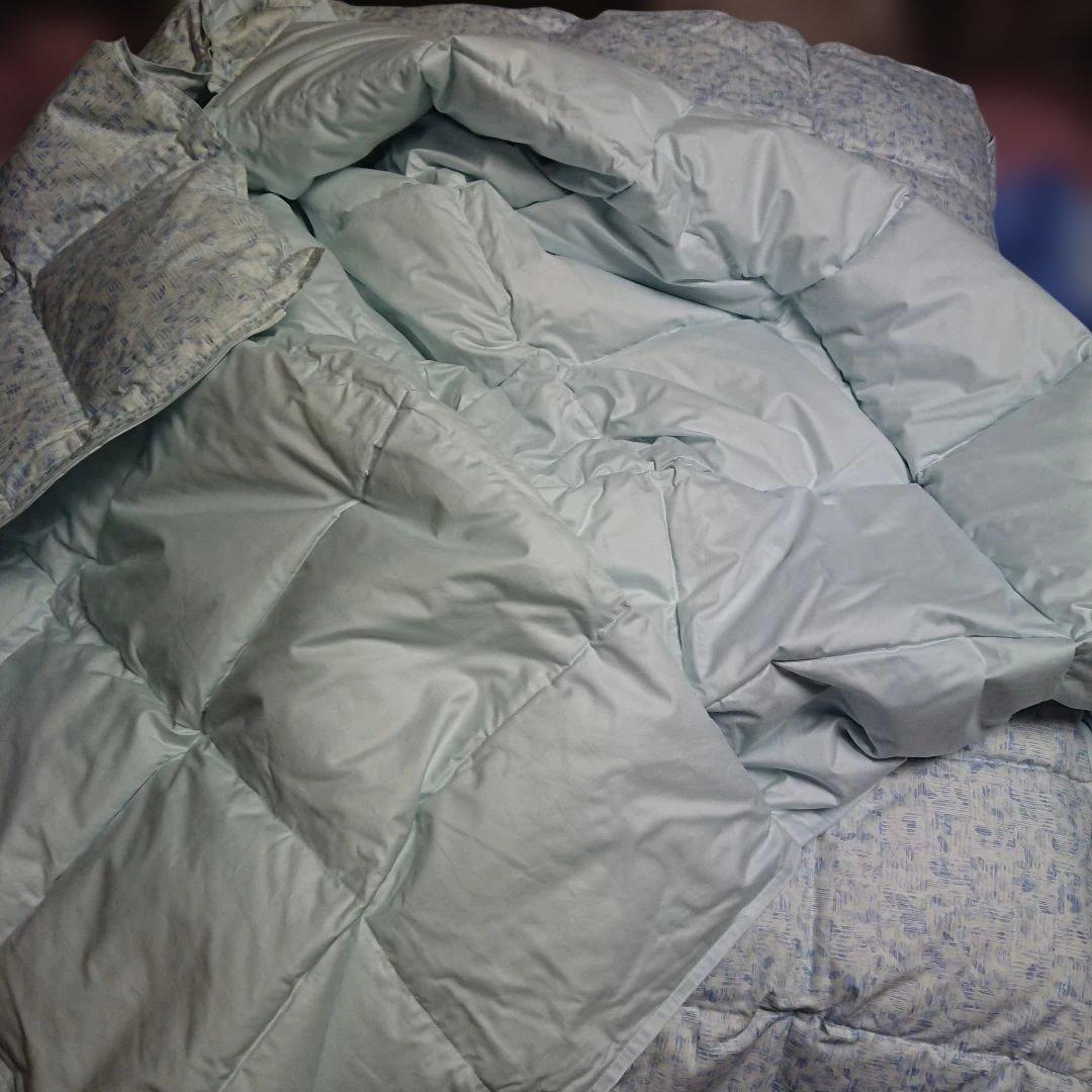 ①丸八真綿 マルハチオリジナル グッスリープダウン 専用カバーシーツ２枚 ブルー