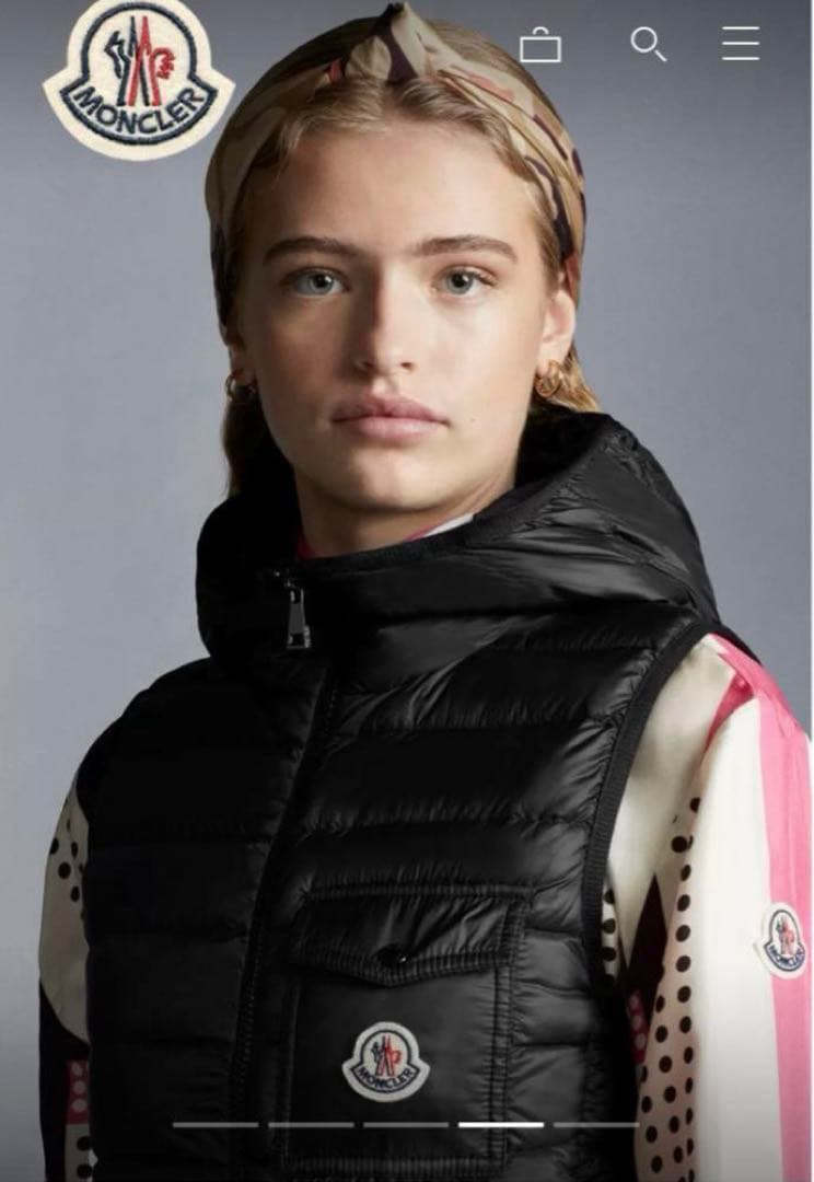 新品同様 モンクレール ライトダウンベスト GLYCO TG0 ブラック