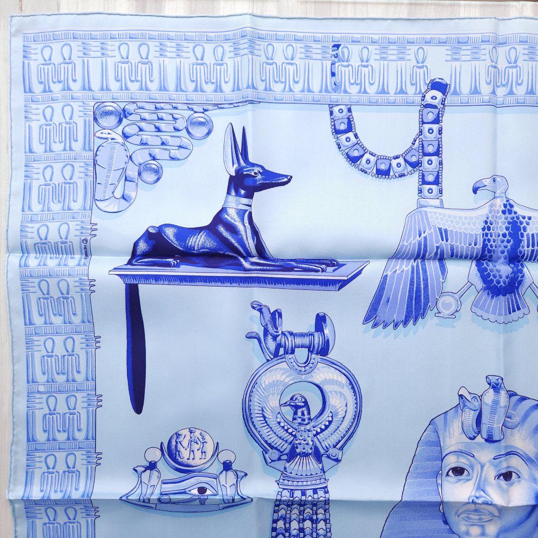 HERMES カレ90 TUTANKHAMUN シルクスカーフ エルメス