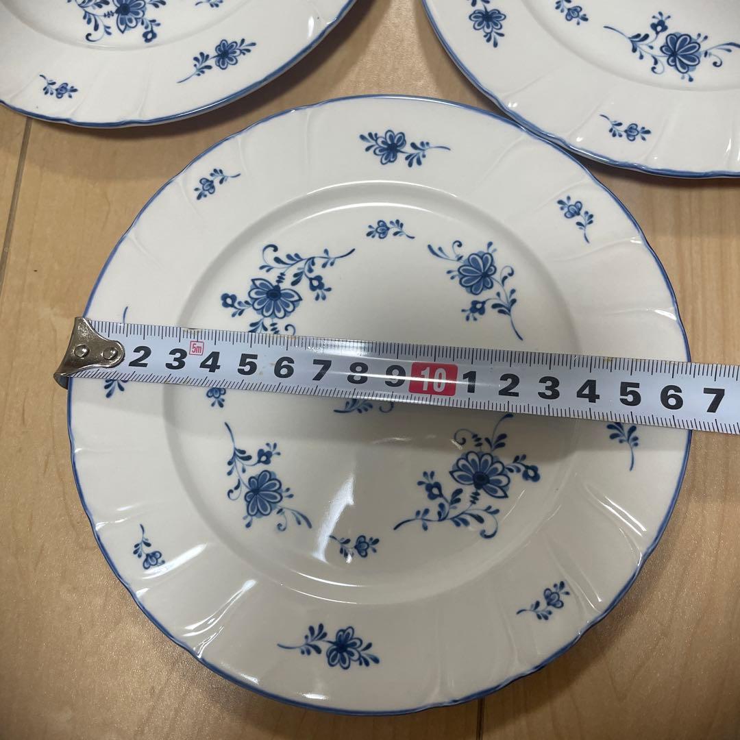 美品ノリタケ　青い花柄の皿 23枚まとめて売り1-3