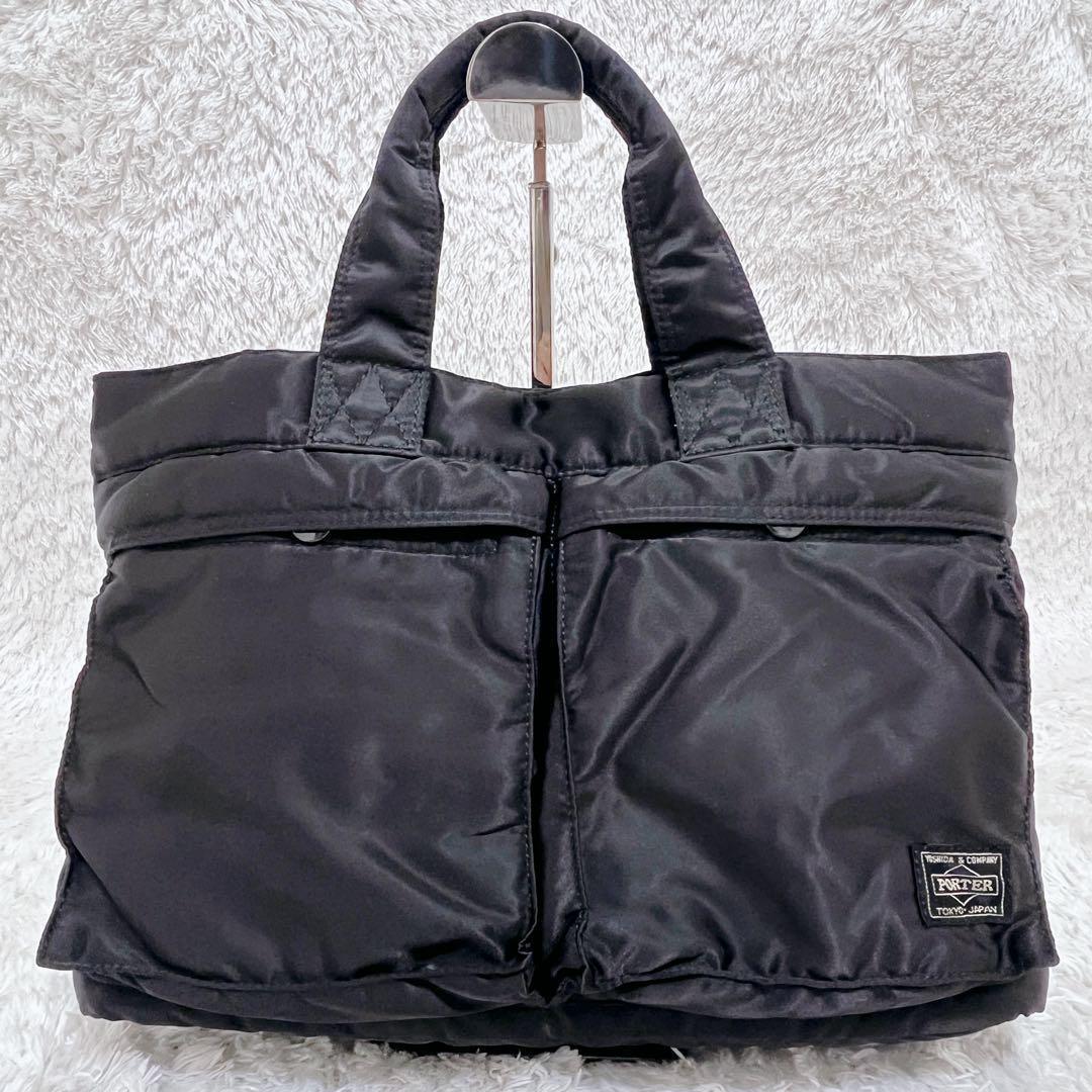 極美品✨ポーター タンカー ミニトートバッグ ハンドバッグ ブラック