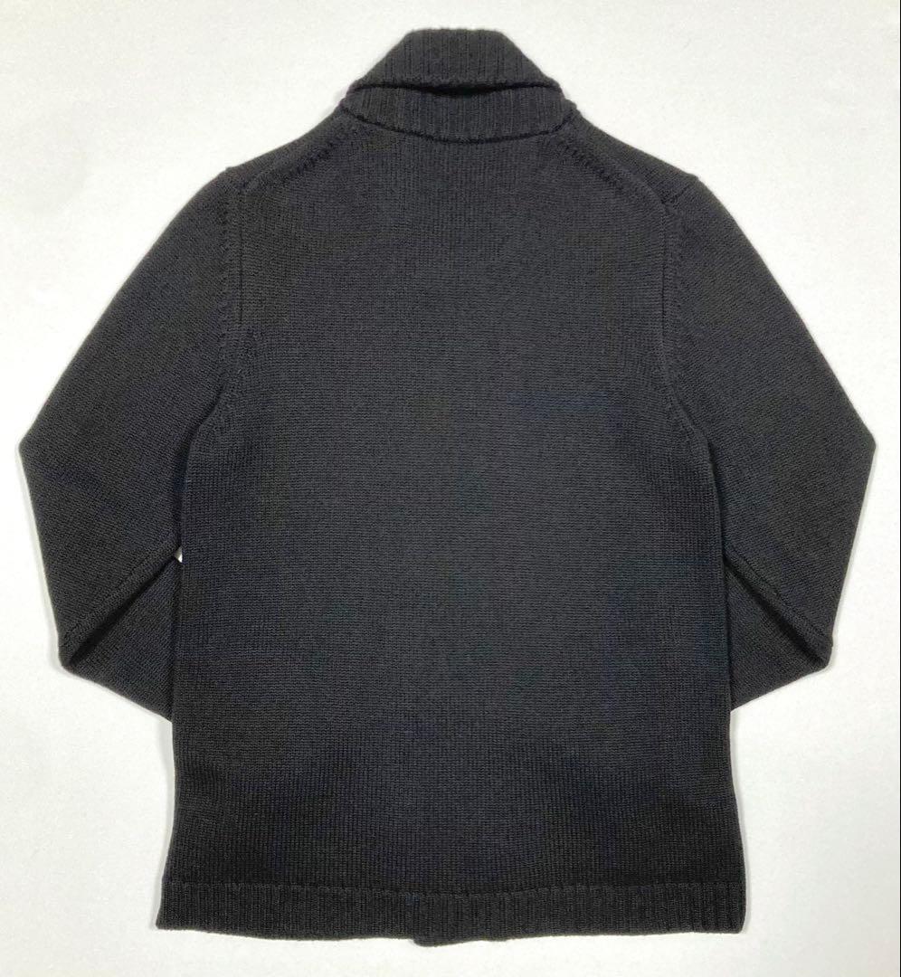 美品「three dots」ミドルゲージ ダブル ニットジャケット　L