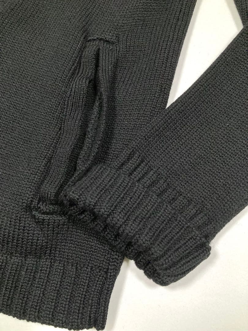 美品「three dots」ミドルゲージ ダブル ニットジャケット　L