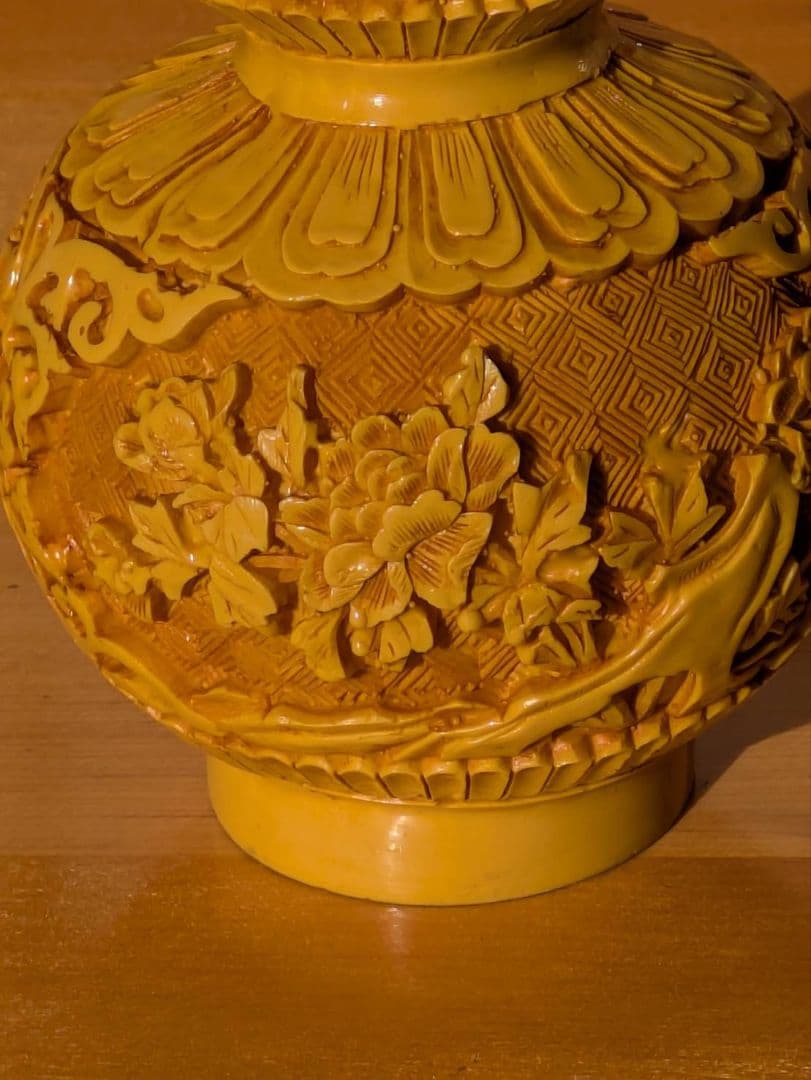 中国 伝統工芸品　一輪挿し？ひょうたん型装飾品　長期保存品