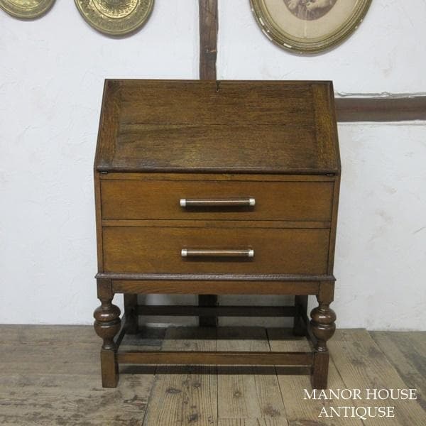 イギリス アンティーク 家具 ライティングビューロー デスク 机 6966c