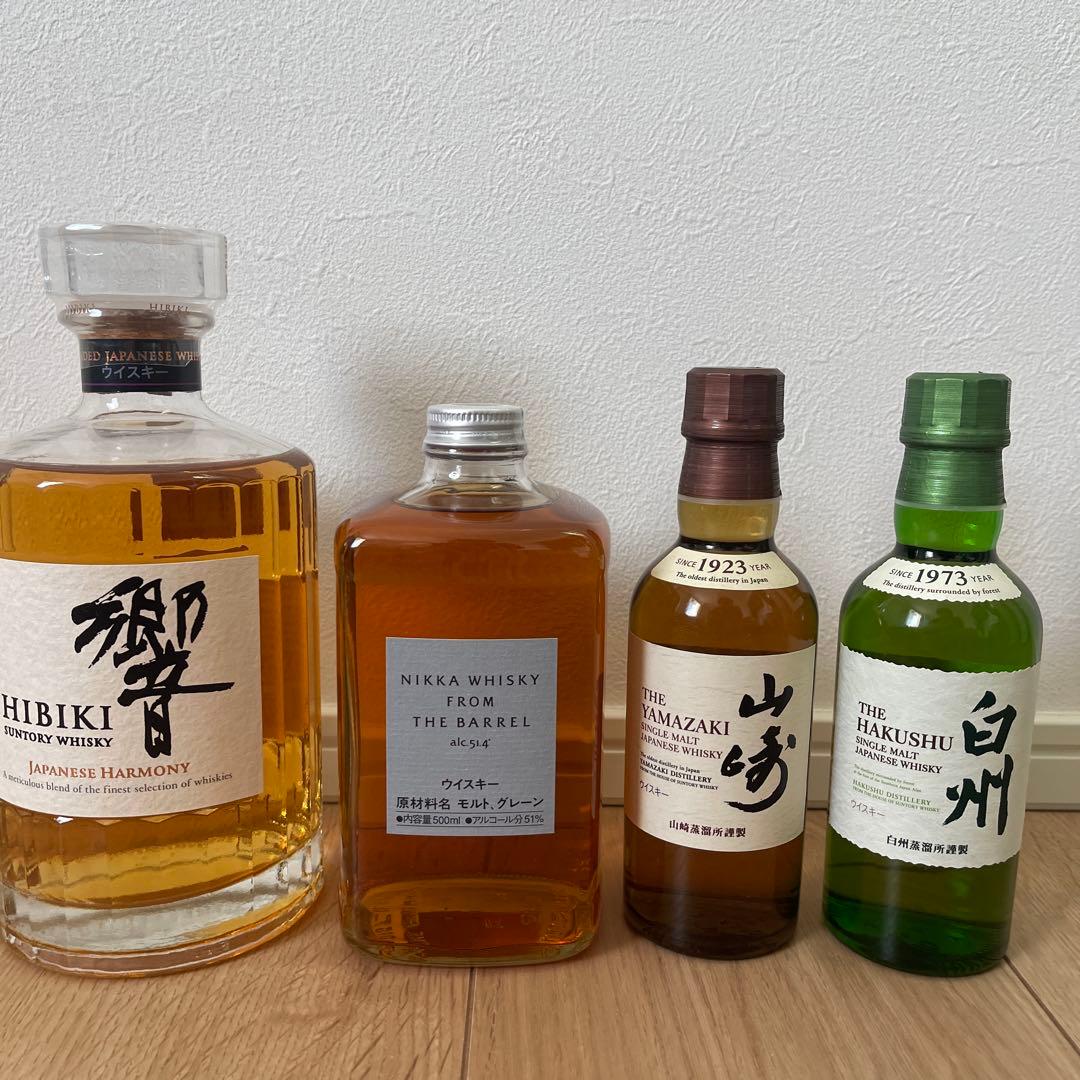 ジャパニーズウイスキー　響　山崎　白州　フロムザバレル