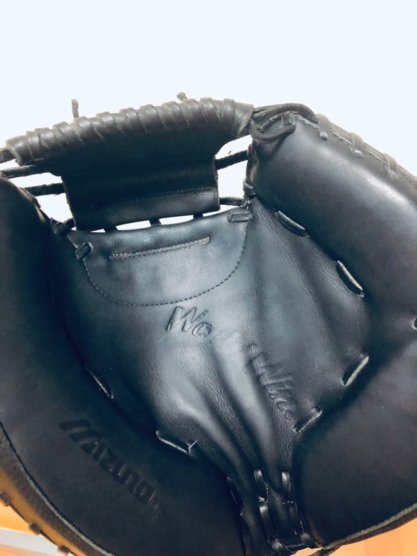 美品 本革 MIZUNO キャッチャーミット ミズノ 大人用 捕手 グラブ