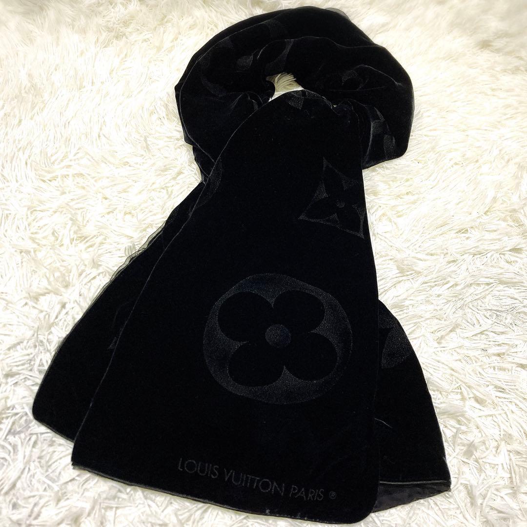 美品✨LOUIS VUITTON モノグラム エシャルプ ベルベット ストール