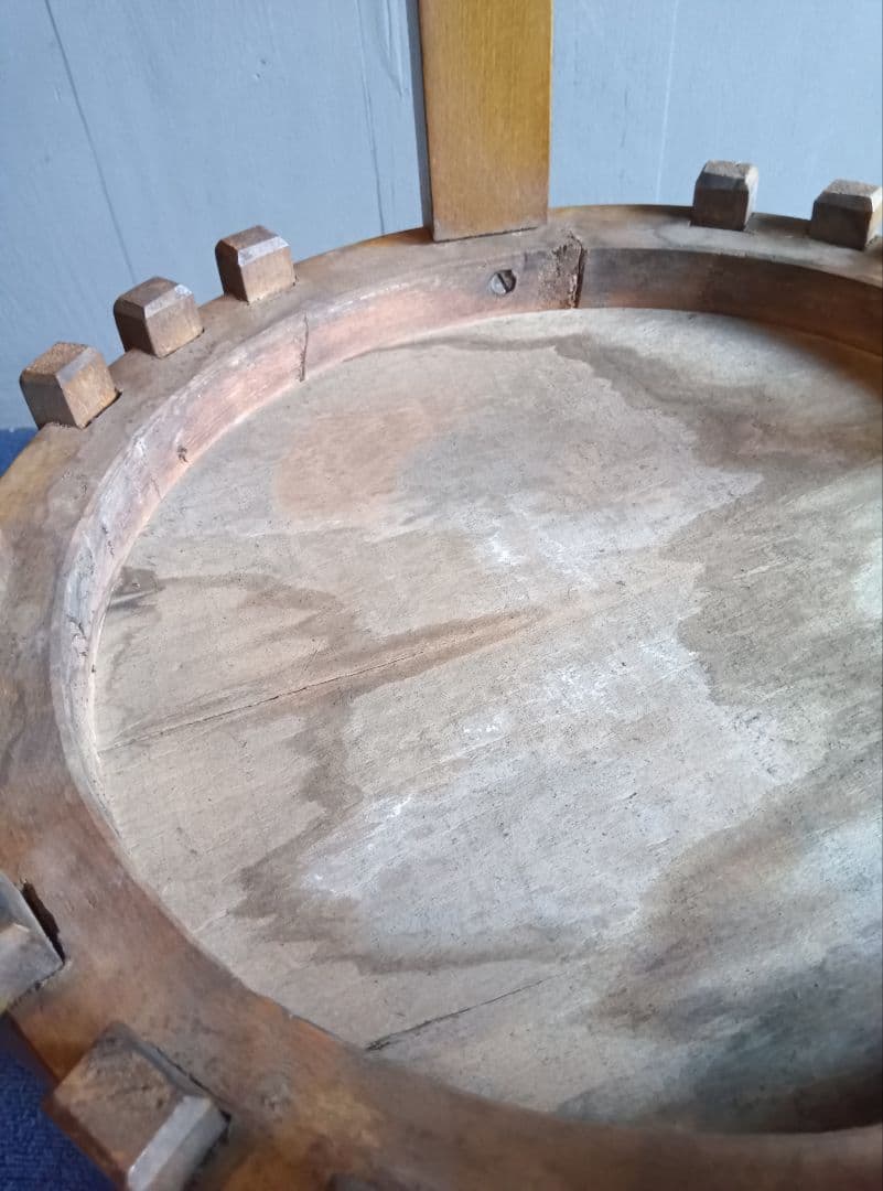 木製手炙り火鉢台　レトロ　ヴィンテージ　昭和　観葉植物