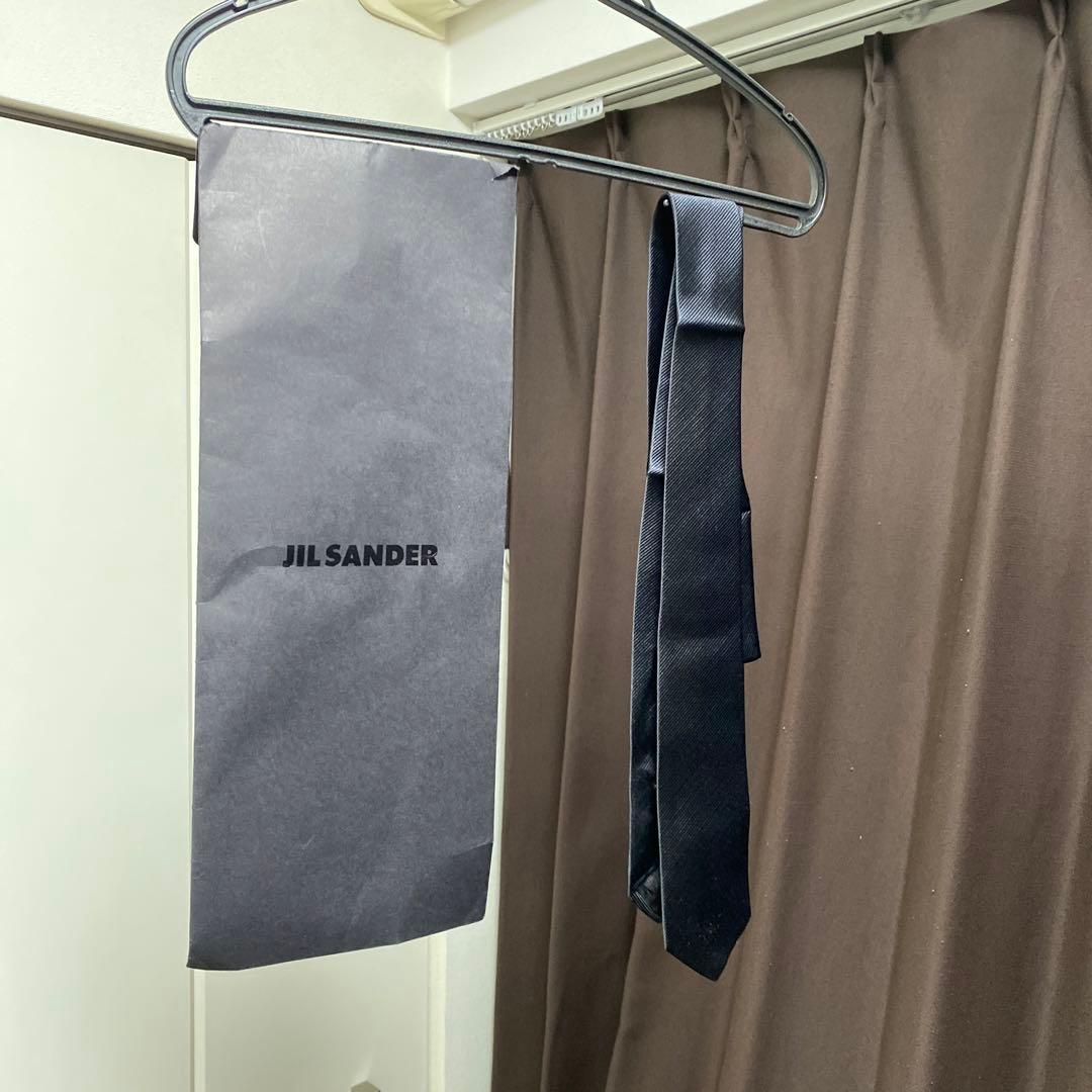 20%値引き　JIL SANDER 黒 シルク ネクタイ