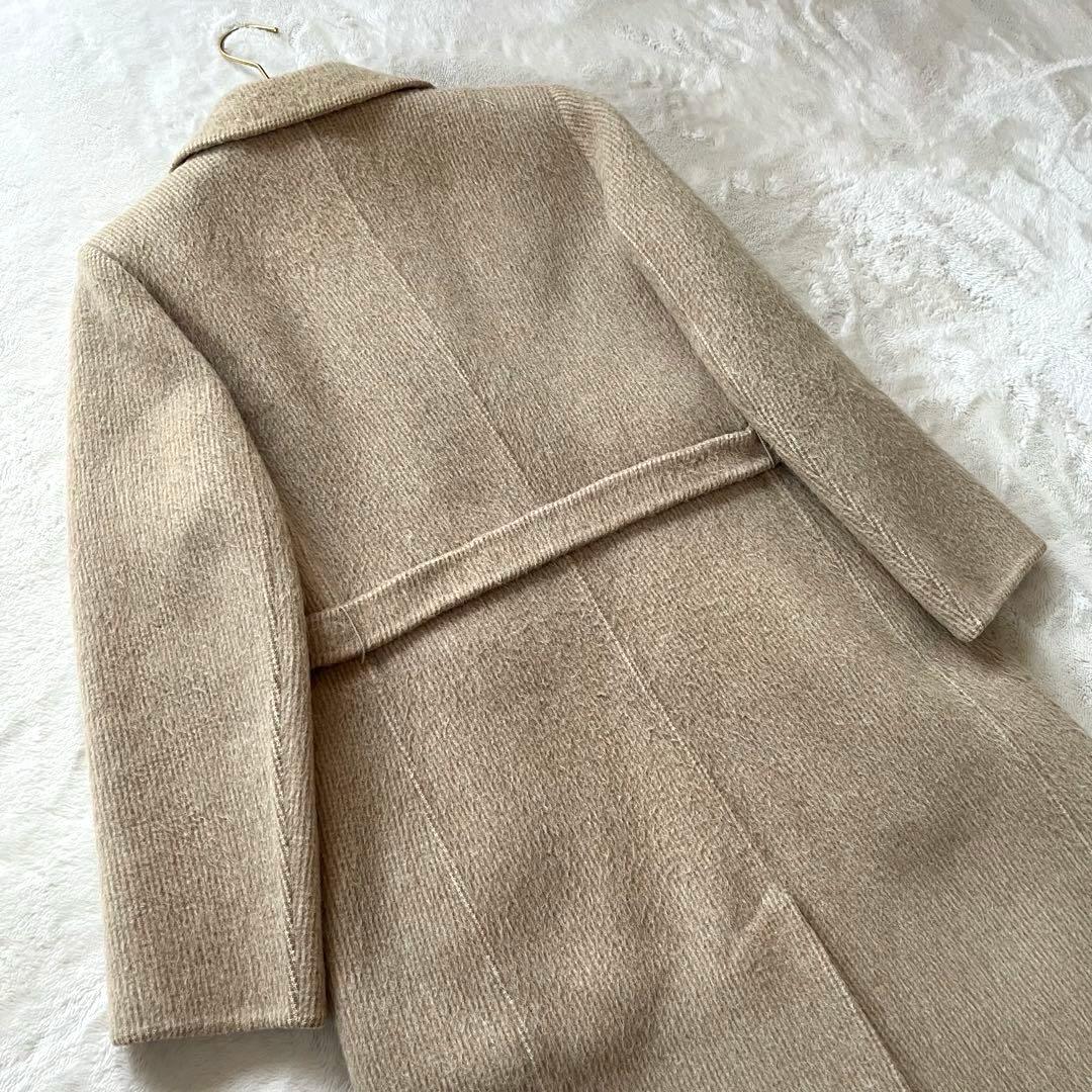 マックスマーラSPORTMAX アルパカ　キャメル　ウール女優襟ロングコート L