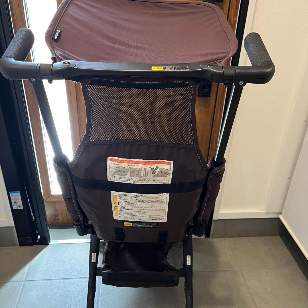 美品☆ポキット ベビーカー 折りたたみ式 ブラウン