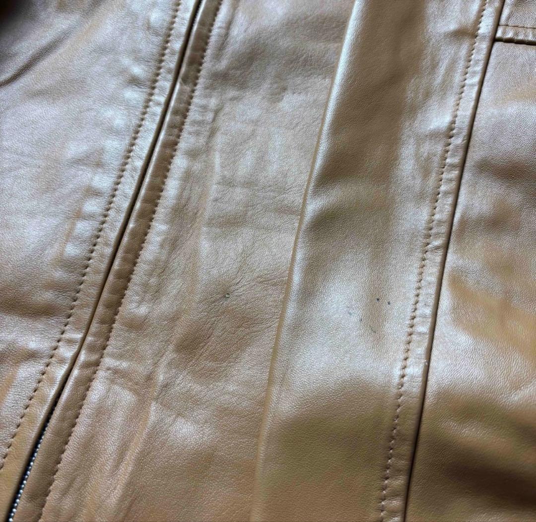 希少　Lサイズ　ショット　Schott ラムレザージャケットシングル ロゴ刺繍