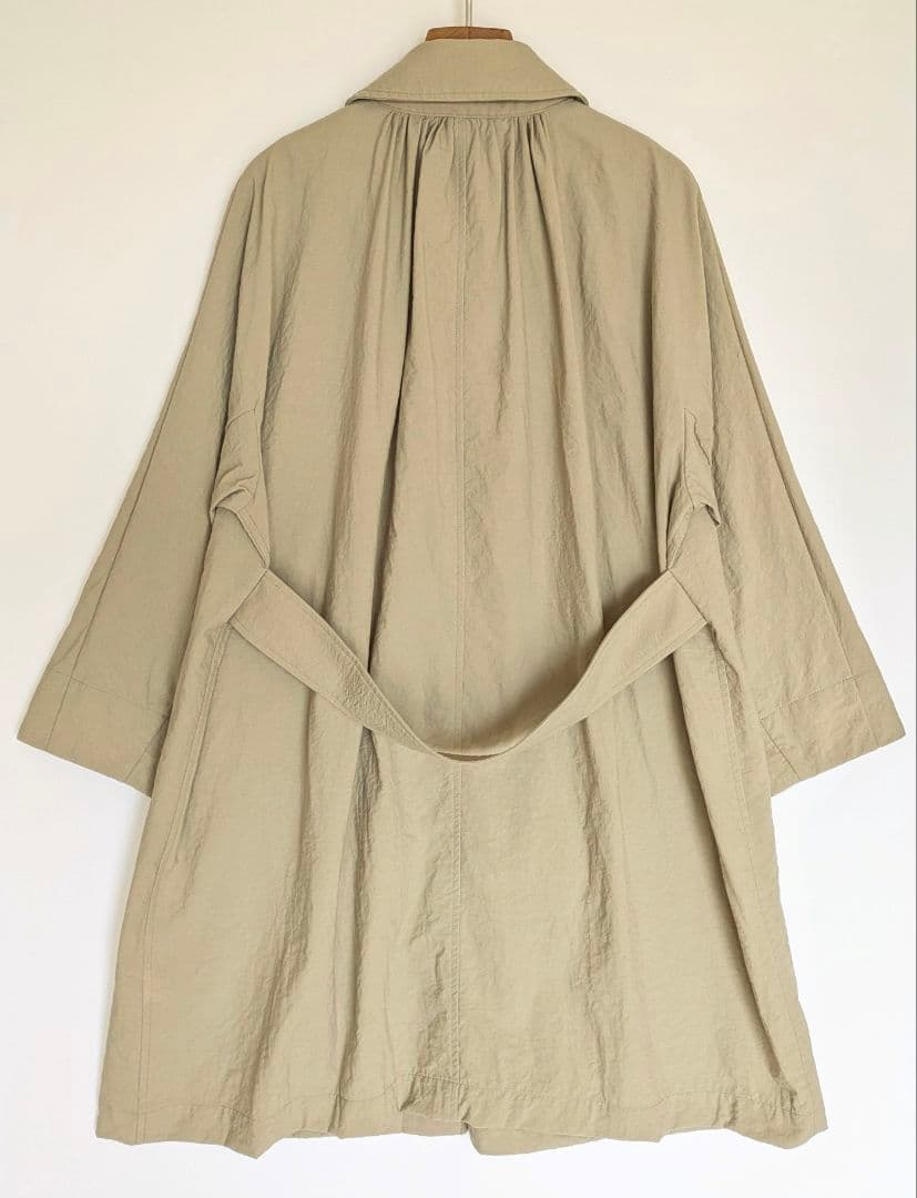 DANTON／ドルマンスリーブ　ステンカラーコート　ベージュ　36サイズ
