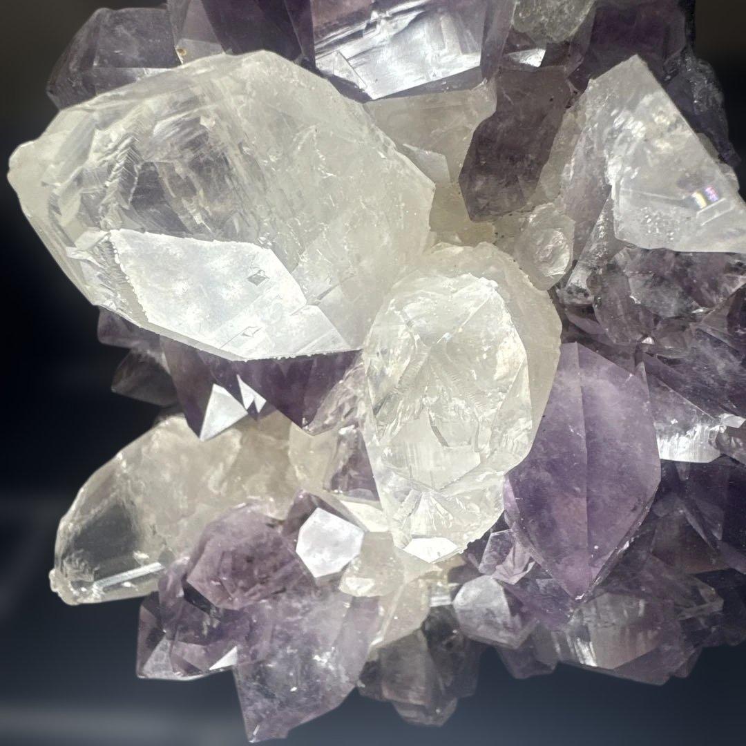 【コレクション】希少 ブラジル産 共生アメジスト 水晶 原石 台座付