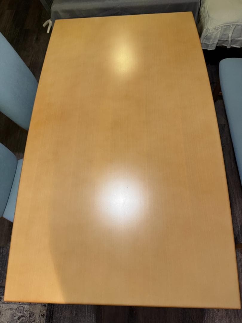 【引取限定】北欧風ダイニング4点セット テーブル ベンチ 椅子2脚【岡山】