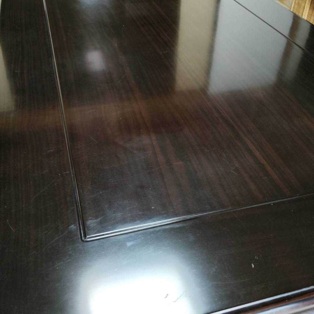 カリモク 黒檀 高級座卓 和室 大型 和モダン 昭和 レトロ オールドカリモク