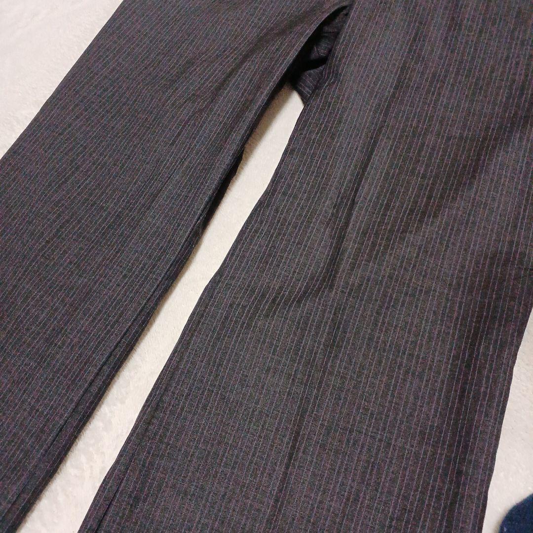 23区　セットアップ　ストライプ　大きいサイズ　ウール　グレー