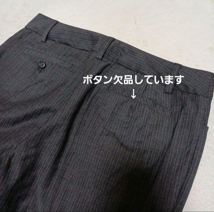 23区　セットアップ　ストライプ　大きいサイズ　ウール　グレー