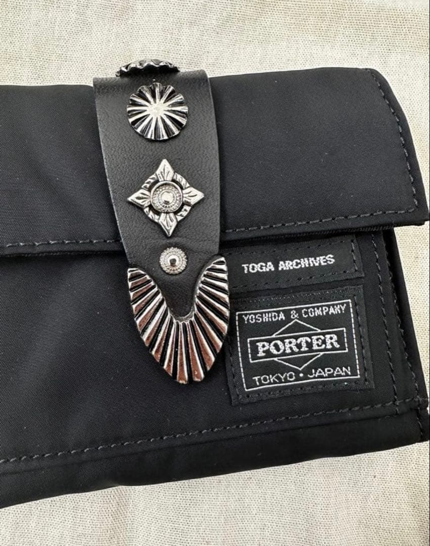 PORTER TOGAコラボ　ブラック 三つ折り財布
