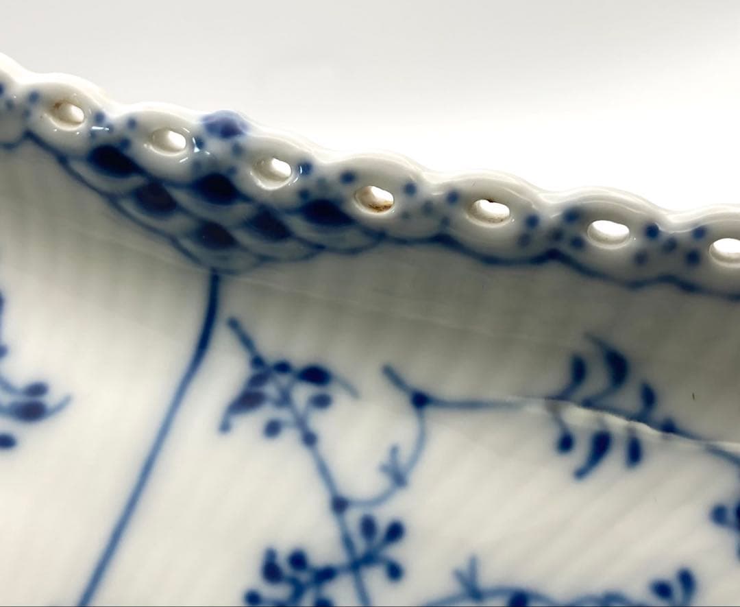 【希少 美品】ロイヤルコペンハーゲン ブルーフルーテッド フルレース トレイ