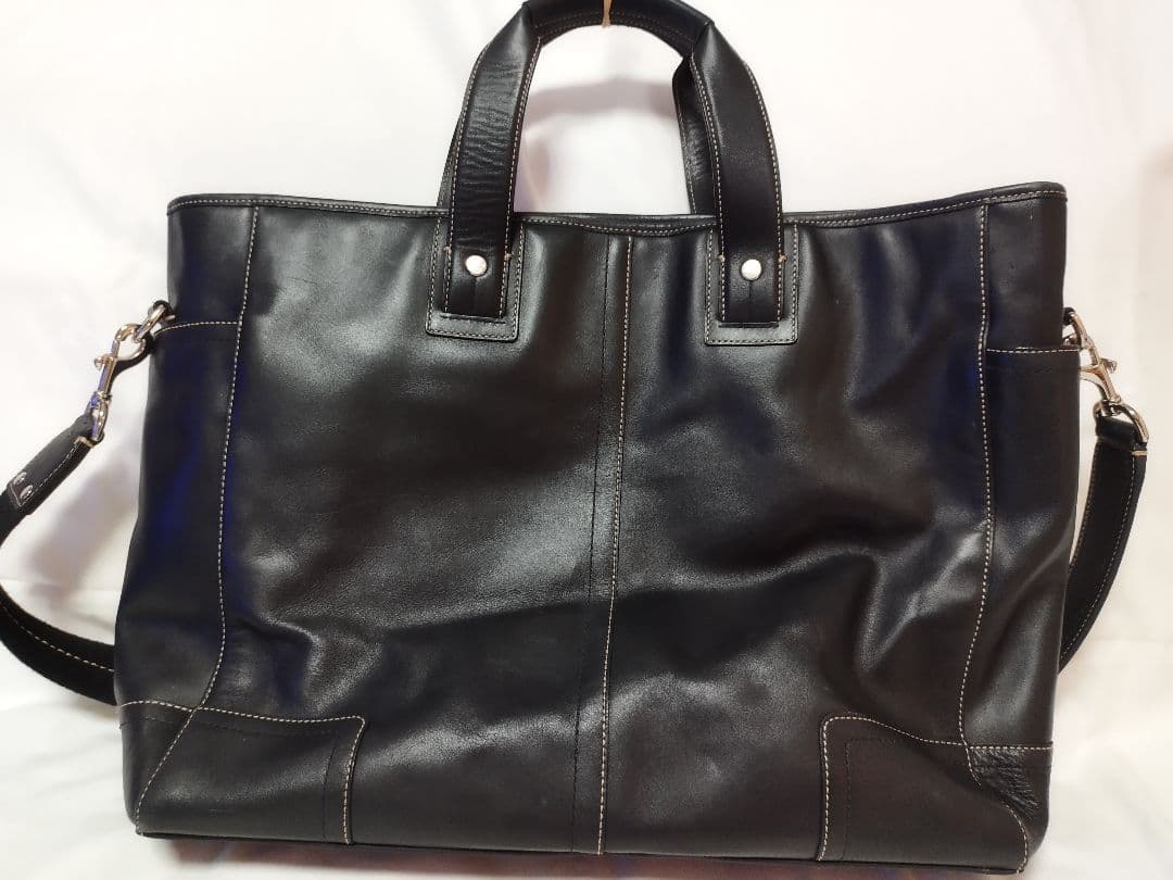 (4910)COACHトランスアトランティックビジネストートバッグ　ユーズド良品