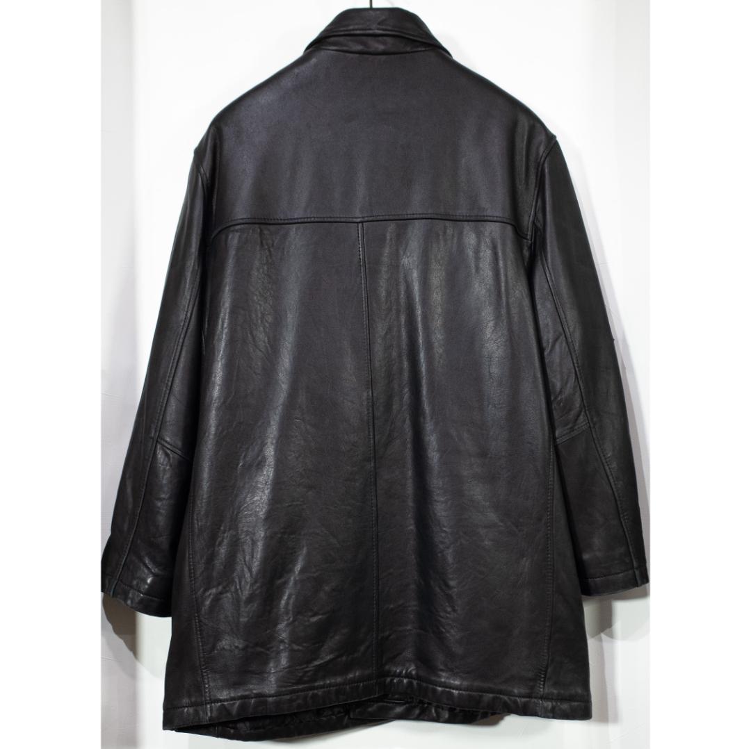 00s Dockers Premium ラムレザー カーコート XL 黒