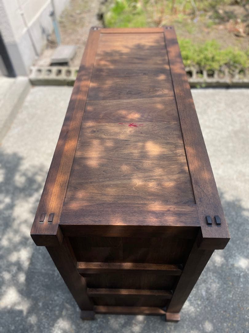 天然木 民芸家具 和箪笥 和風チェスト 水屋箪笥 引き戸付き 収納箪笥 小引出し