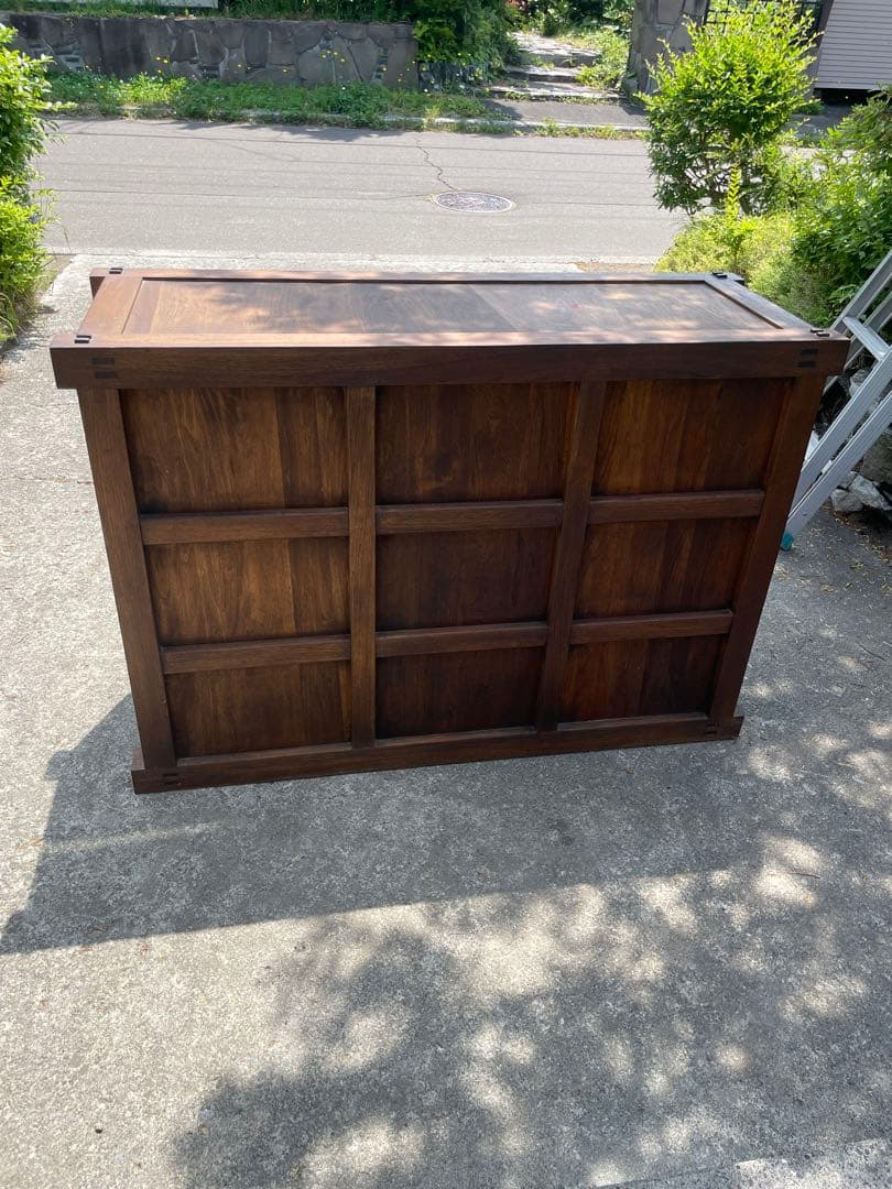 天然木 民芸家具 和箪笥 和風チェスト 水屋箪笥 引き戸付き 収納箪笥 小引出し