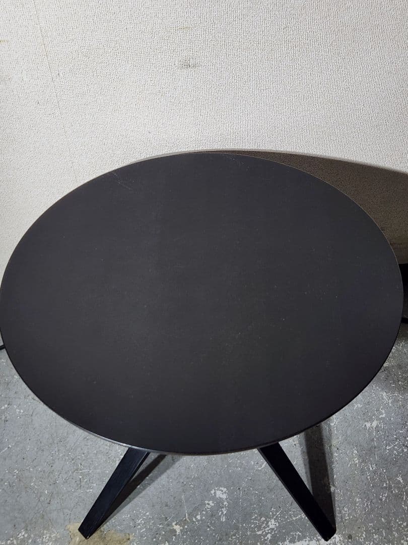 カリモク家具/スカウトビストロローテーブル：/BLACK/Φ700