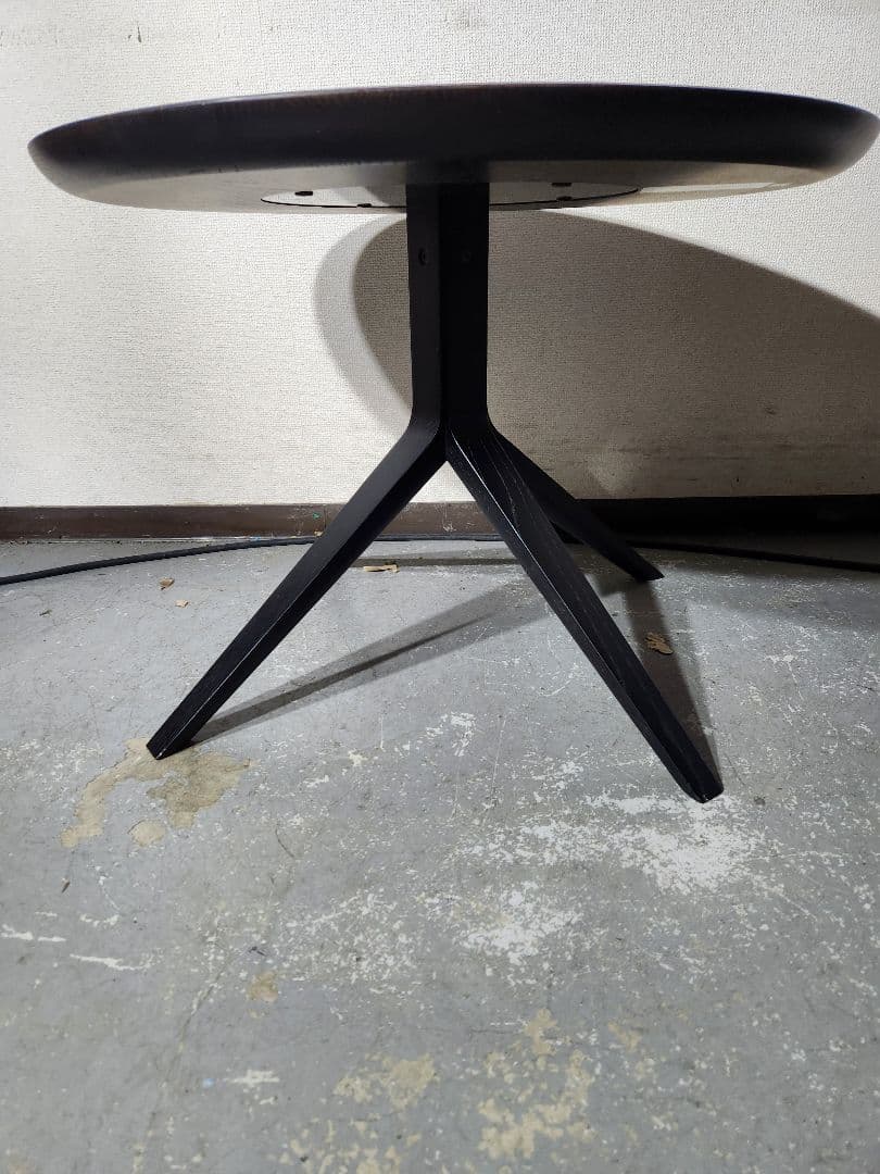 カリモク家具/スカウトビストロローテーブル：/BLACK/Φ700