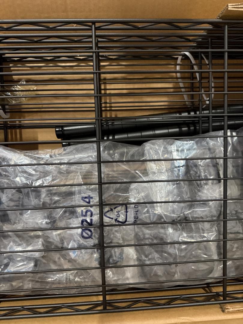 ルミナス ノワール ラック 4段 スチールラック キャスター　NO1112-4