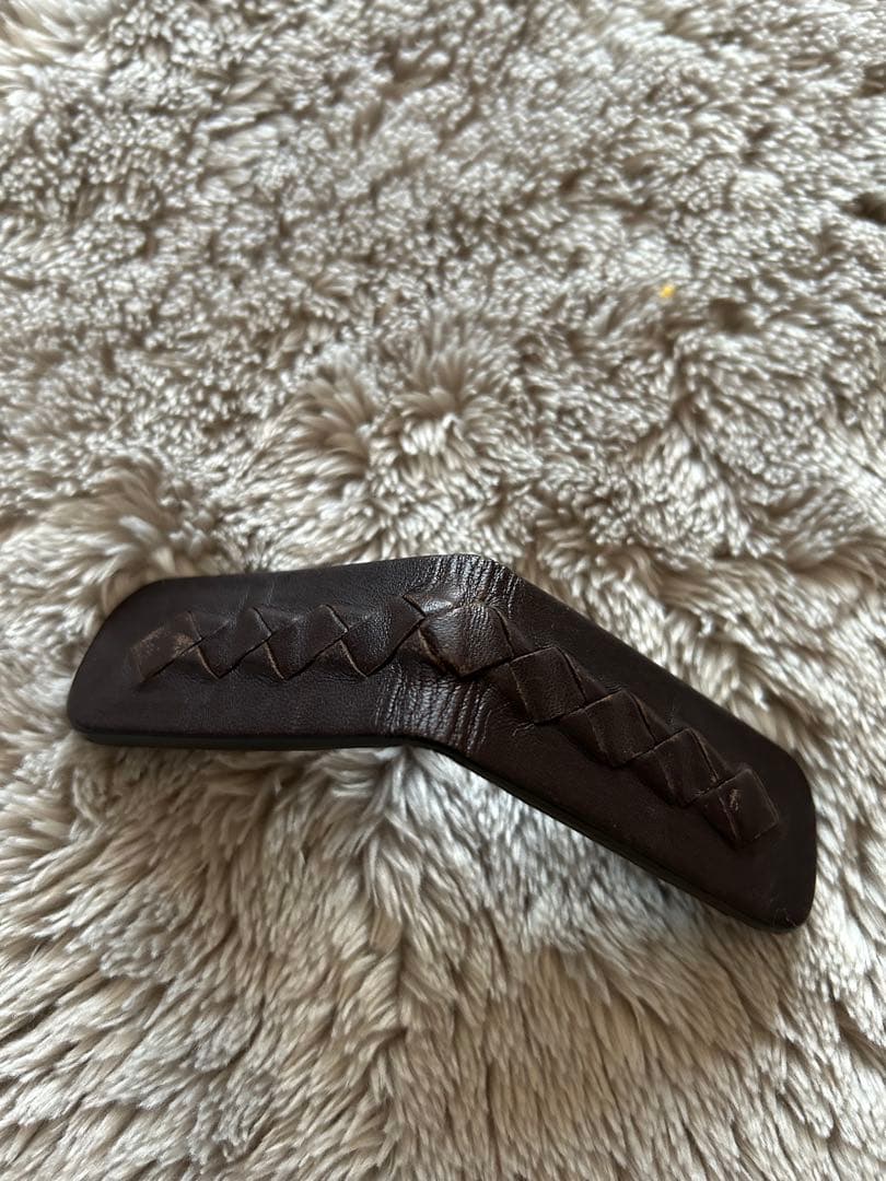 【美品】 ボッテガヴェネタ イントレチャート マネークリップ 財布 茶