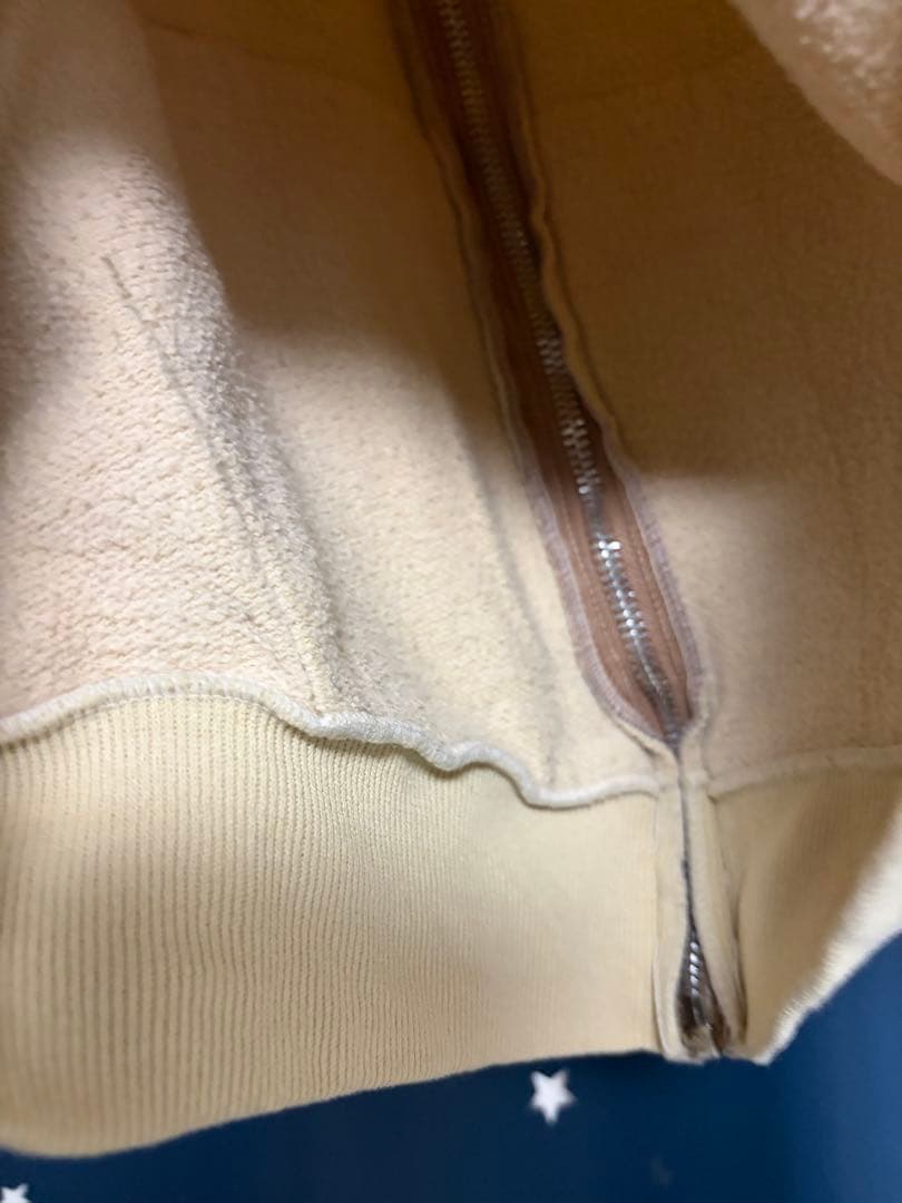 ビ*ン様 60s-70s ビンテージ 無地ジップパーカーPRTDEジップ フェー