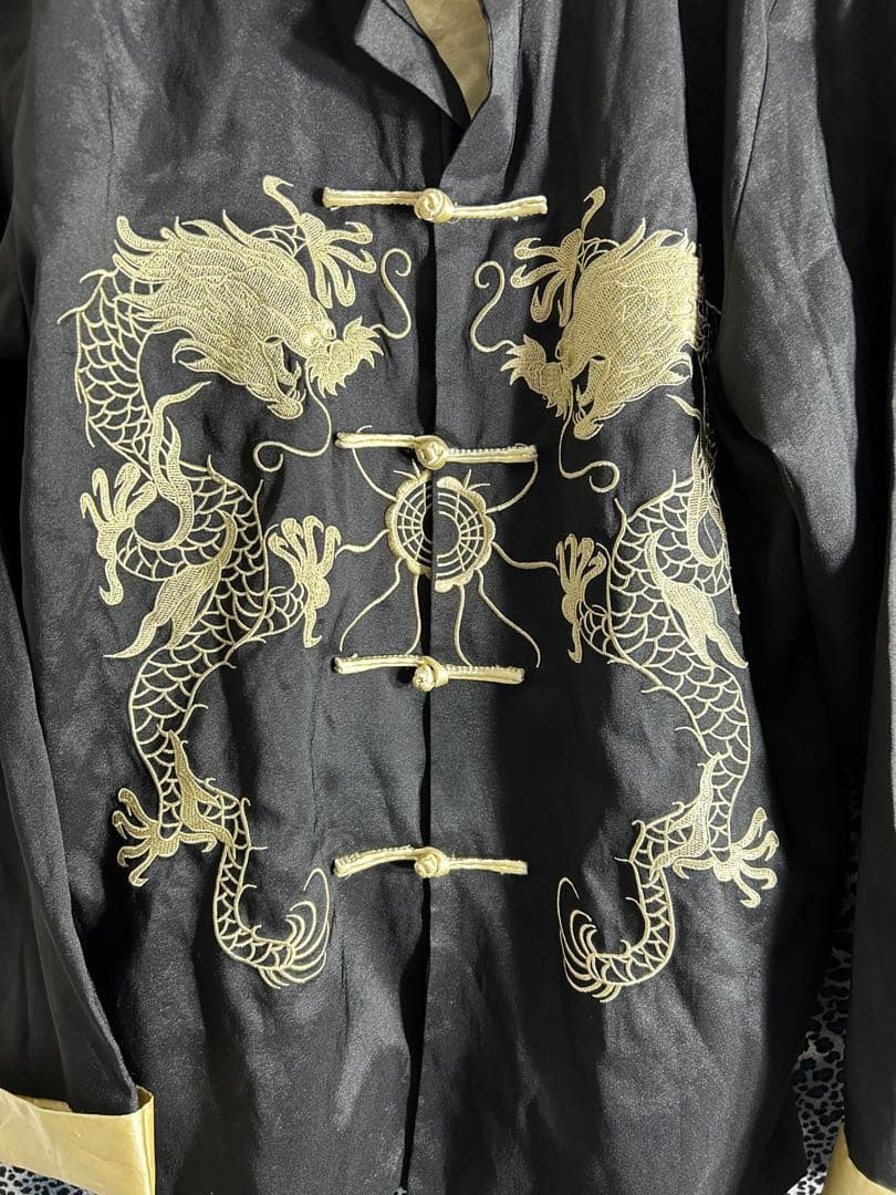 メンズ チャイナ服 中華 ドラゴン 龍刺繍 衣装 サブカル y2k