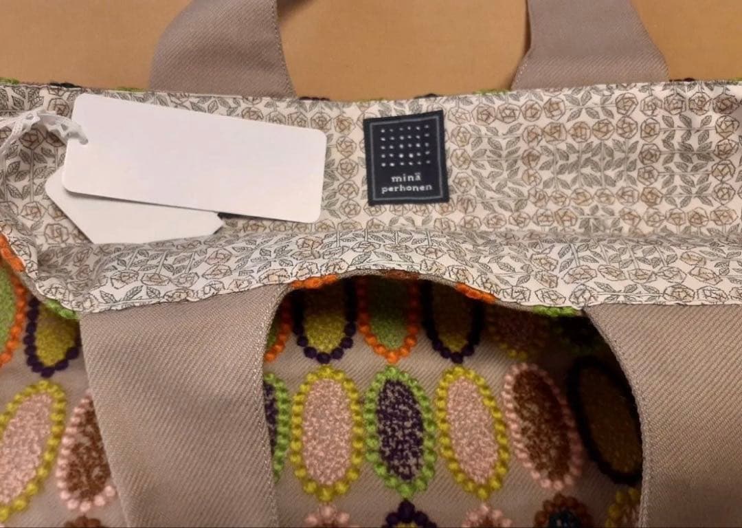 ミナペルホネン パニーニバッグ　tarte mina perhonen 未使用