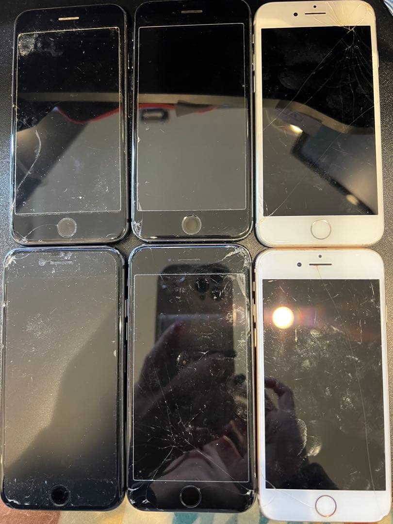 iPhone8 64G 6台 スペースグレー4 シルバー1 ローズ1