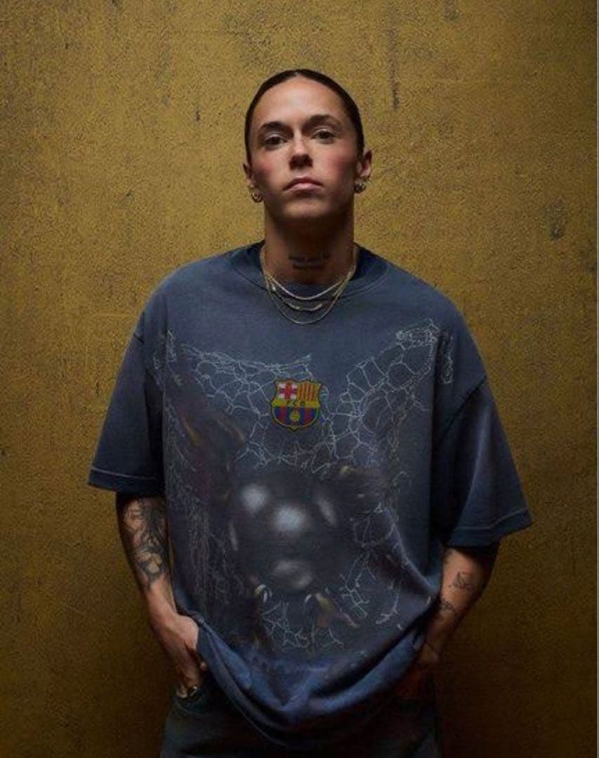g*1様 CJ X FCB Washed Spray Logo Tee