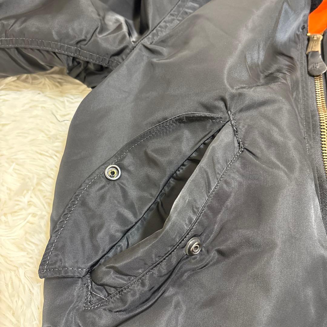 USA製 ALPHA MA-1 希少ブラック　 IDEAL フライトジャケット