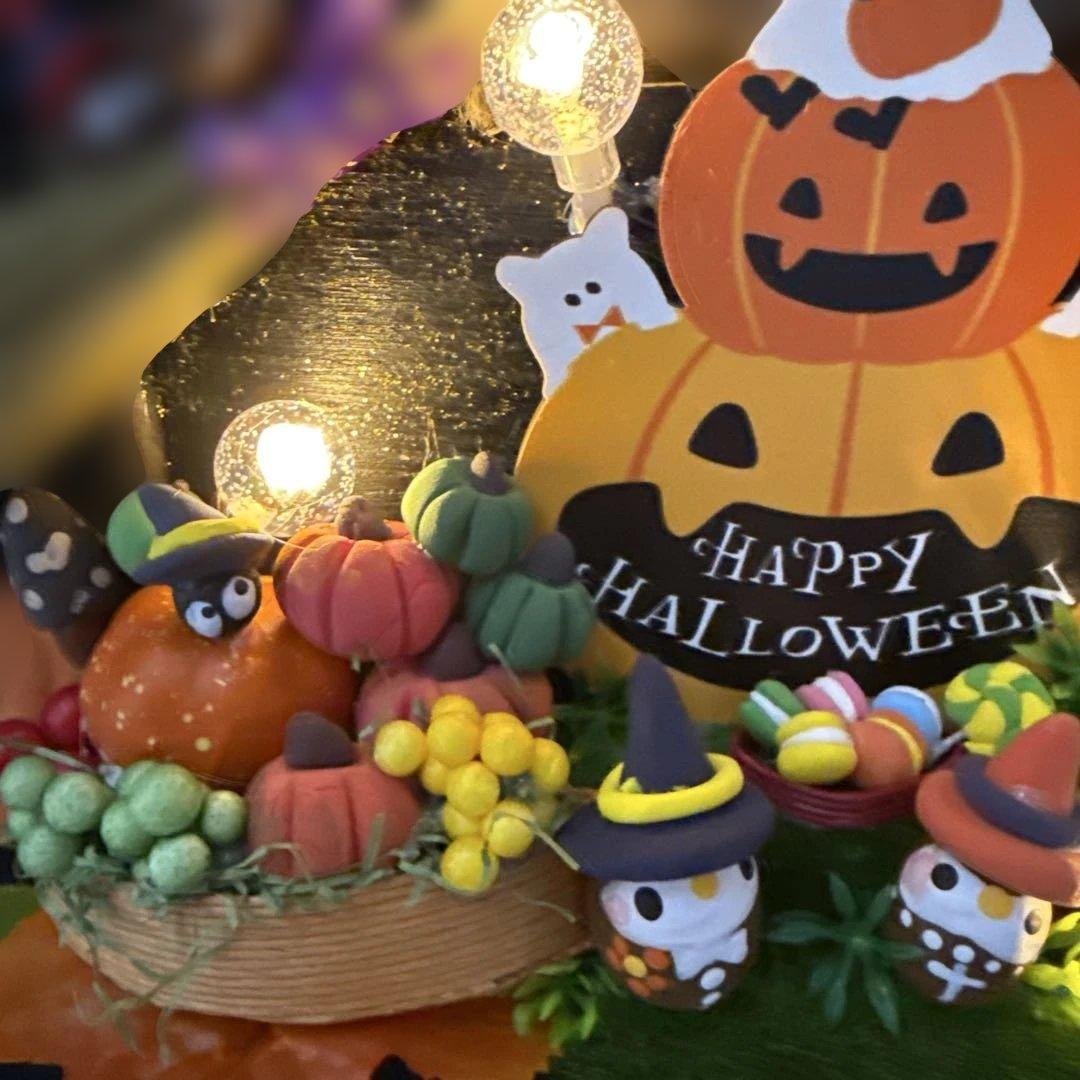 どんぐりアート♡Halloweenオブジェ＆タペストリーHalloweenリース