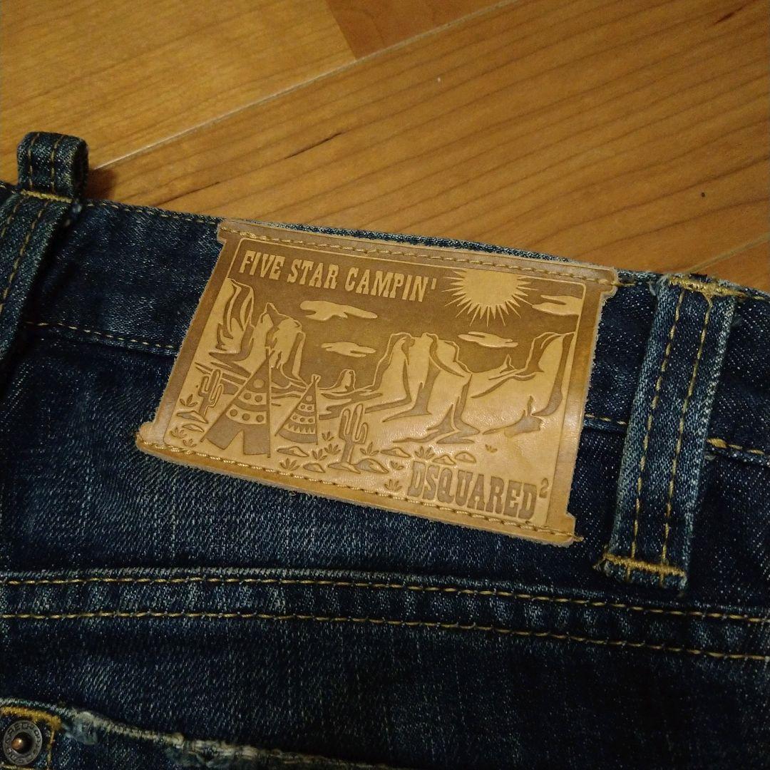 【美品】DSQUARED　38　イタリア製　フレア　シンプル　ダメージ加工
