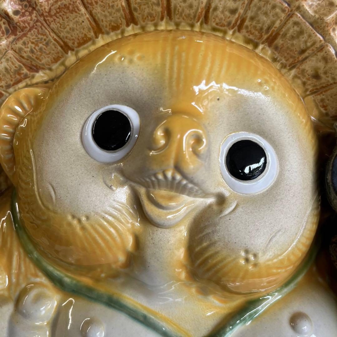 みーみ チョー縁起物❗信楽焼開運狸 高さ４２cm