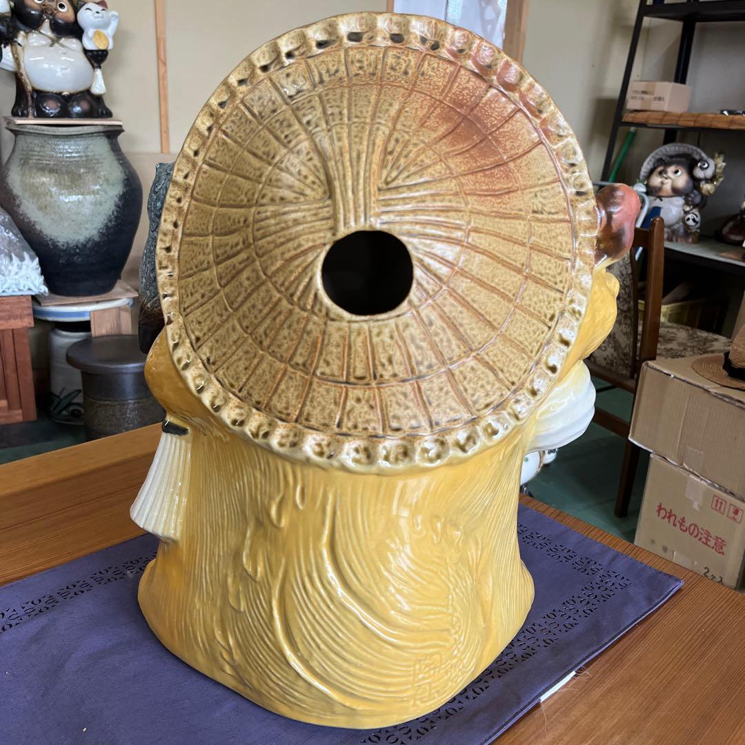 みーみ チョー縁起物❗信楽焼開運狸 高さ４２cm