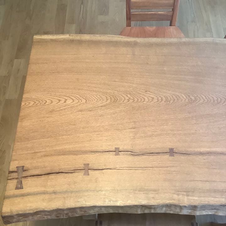 ハンドメイド 天然木 ミズナラ材 ダイニングテーブル