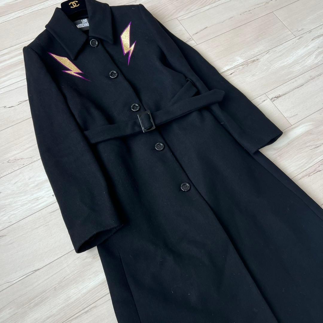 LOVE MOSCHINO ラブモスキーノ ベルテッドコート　着丈116cm