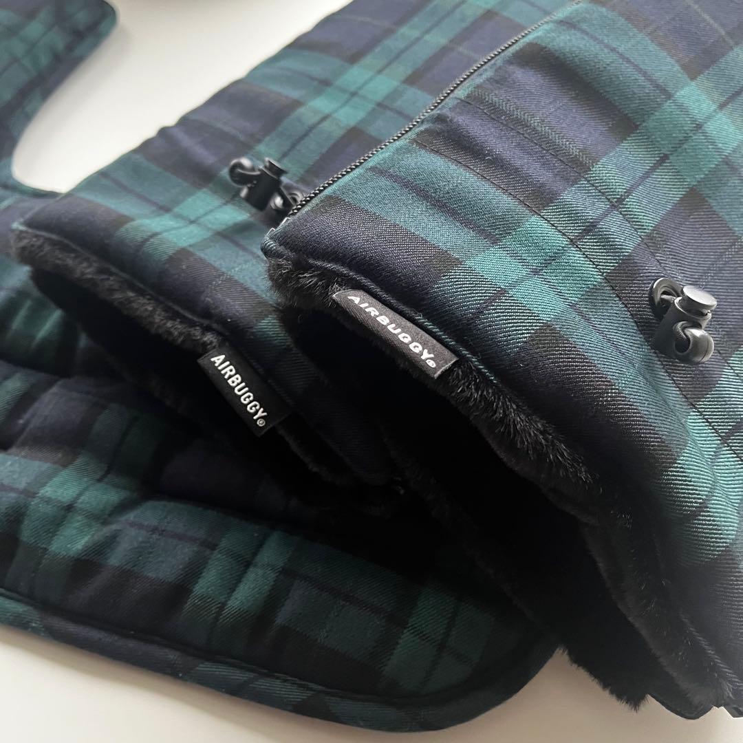 【エアバギー】犬用 コーナークッション・ハンドマフ セット ブラックウォッチ