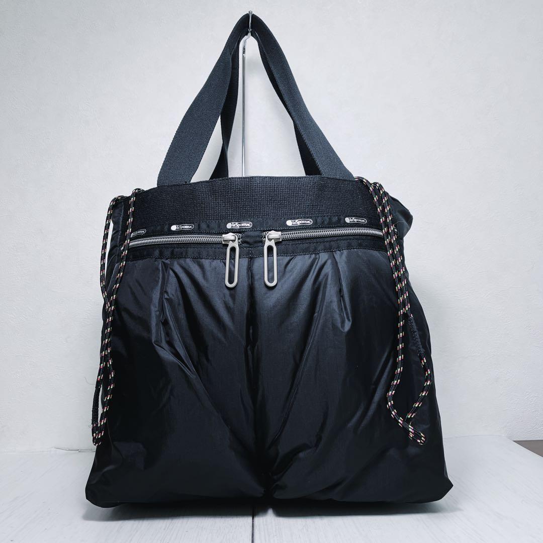 レスポートサック　大草直子コラボ　ドロストリングトート トートバッグ 黒