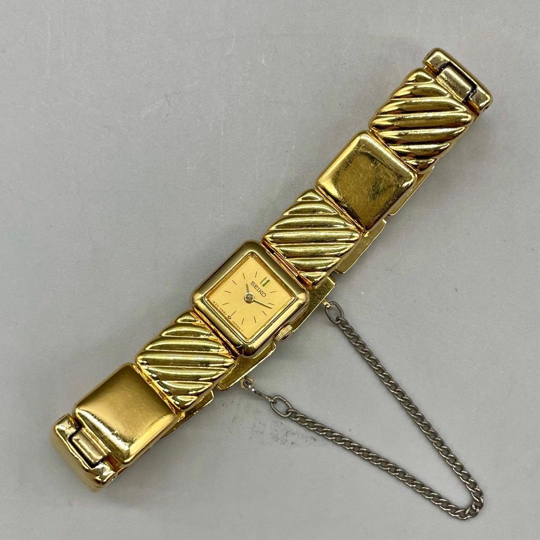 新品電池✨️SEIKO 腕時計 スクエア ゴールド クオーツ